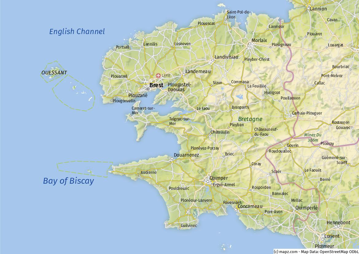 Finistère Karte